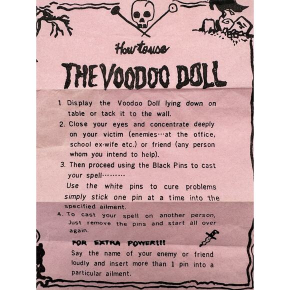 Male Voodoo Doll Blue Cloth Curse Enemies Help Friends Man Pins Novelty Hex - Picture 12 of 12